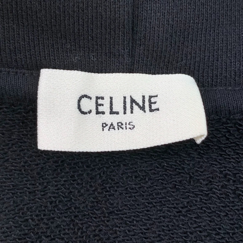 Celine Black Graphic Print Hoodie