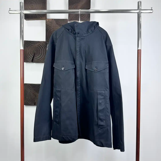 Stone Island Black Cotton Blend Jacket 0089