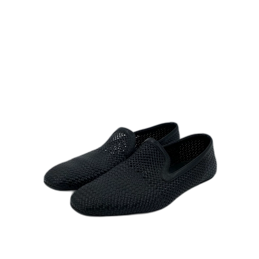 Bottega Veneta Black Woven Slip-On Casual Shoes