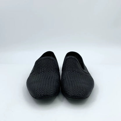 Bottega Veneta Black Woven Slip-On Casual Shoes