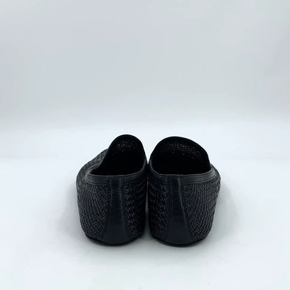 Bottega Veneta Black Woven Slip-On Casual Shoes