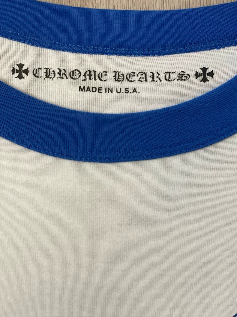 Chrome Hearts Blue and White Long Sleeve T-shirt