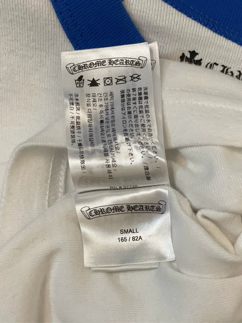 Chrome Hearts Blue and White Long Sleeve T-shirt