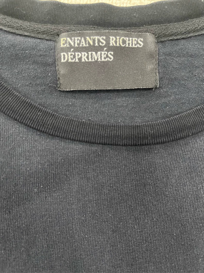 Enfants Riches Deprimes Black Tee with Embroidery