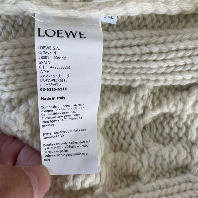 LOEWE Black Green Color Block Sweater
