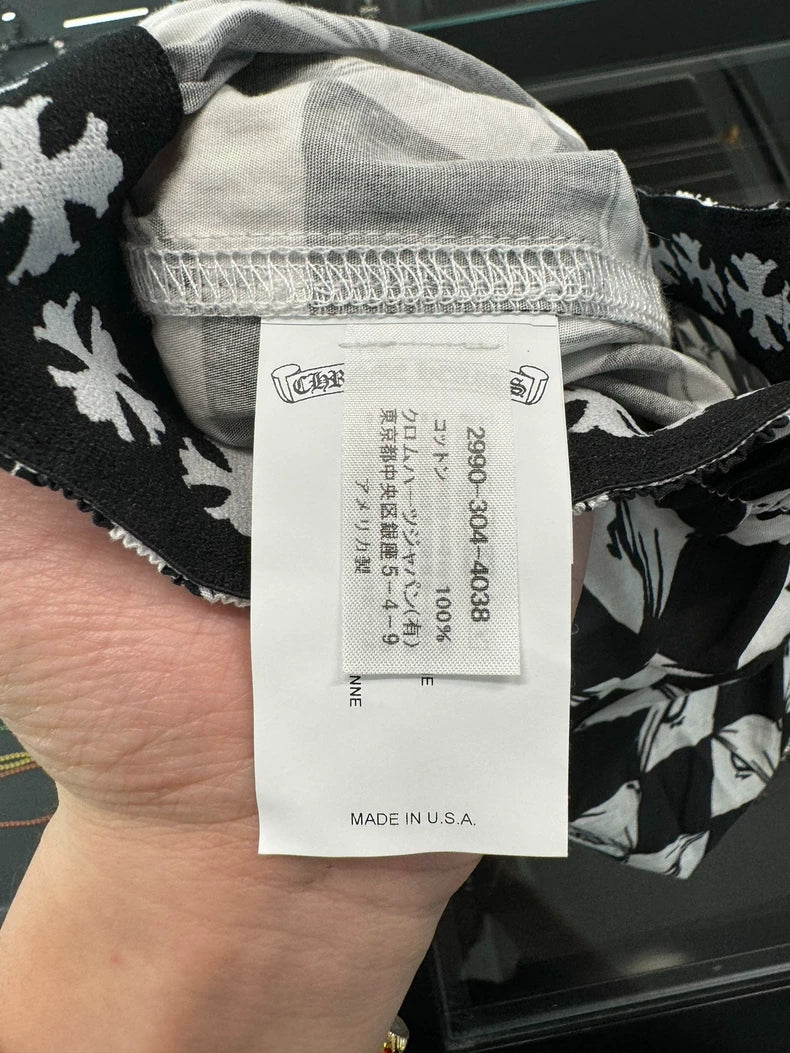 Chrome Hearts Black and White Houndstooth Shorts-yf