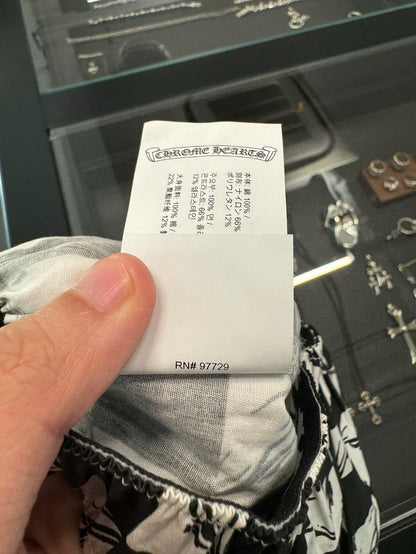 Chrome Hearts Black and White Houndstooth Shorts-yf