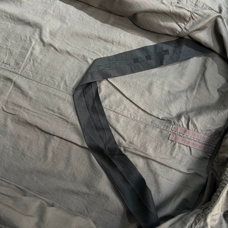 Brown Hooded Long Coat by Rick Owens