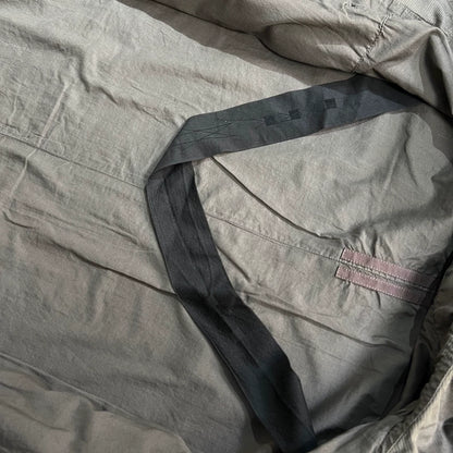 Brown Hooded Long Coat by Rick Owens