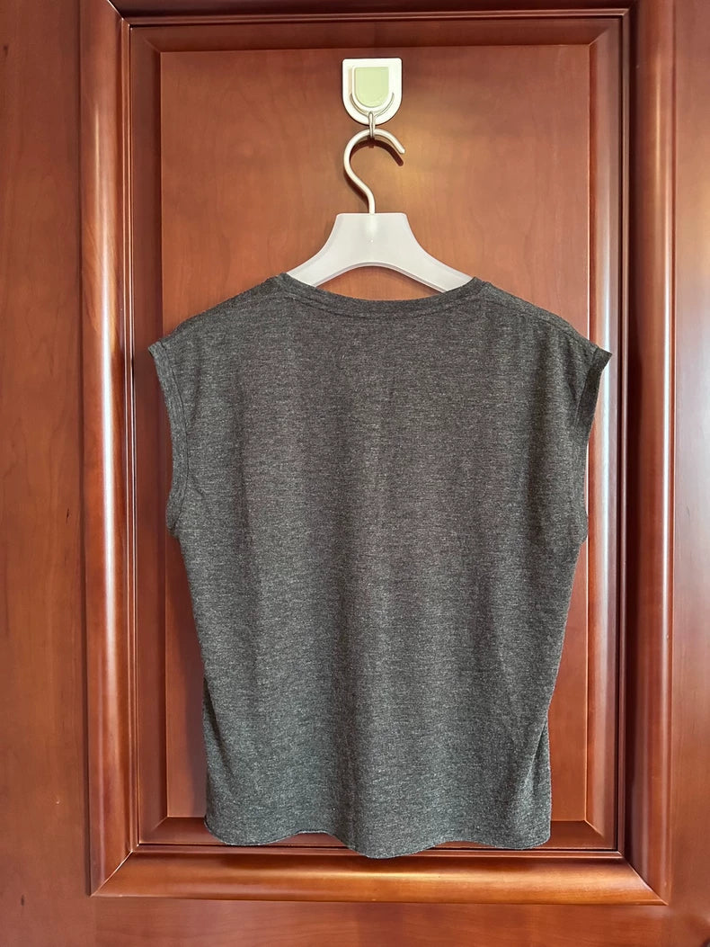 Saint Laurent Gray Printed Casual T-Shirt