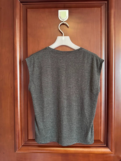 Saint Laurent Gray Printed Casual T-Shirt