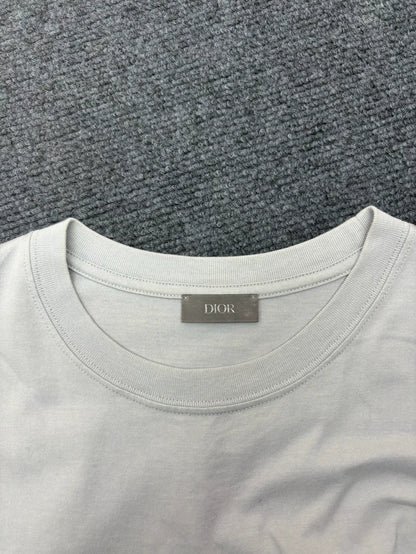Dior Heart Embroidery Logo Short Sleeve T-Shirt