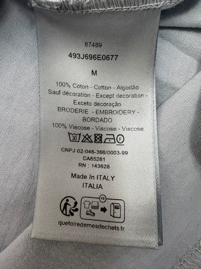 Dior Heart Embroidery Logo Short Sleeve T-Shirt