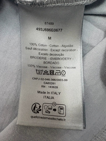 Dior Heart Embroidery Logo Short Sleeve T-Shirt