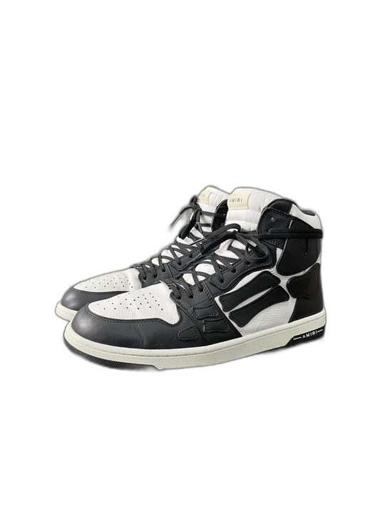 Amiri High-Top Skel-Toe Sneakers Black White-yf