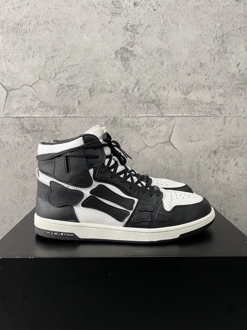 Amiri High-Top Skel-Toe Sneakers Black White-yf