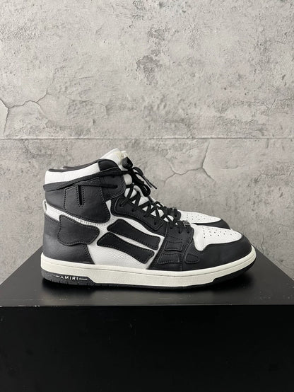 Amiri High-Top Skel-Toe Sneakers Black White-yf