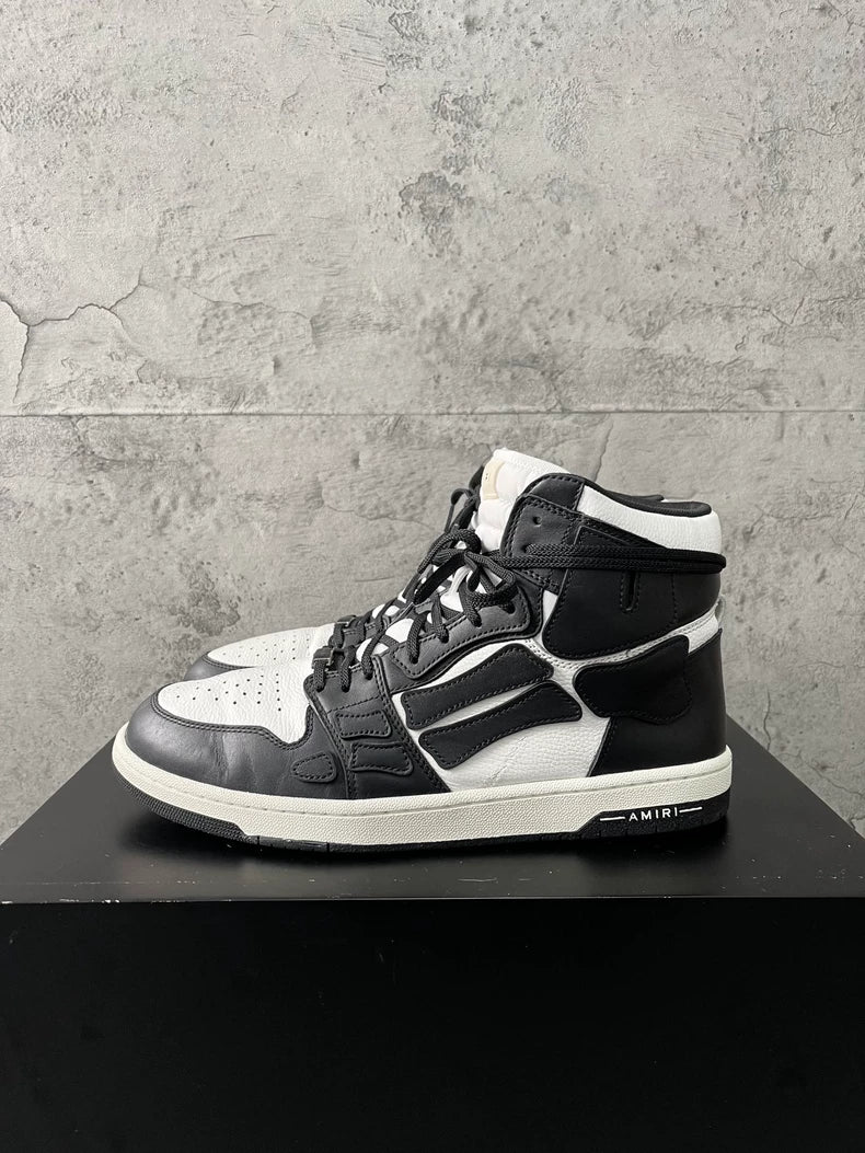 Amiri High-Top Skel-Toe Sneakers Black White-yf