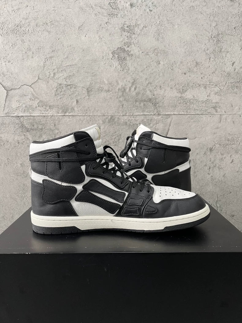 Amiri High-Top Skel-Toe Sneakers Black White-yf