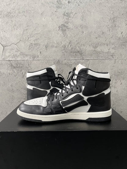 Amiri High-Top Skel-Toe Sneakers Black White-yf