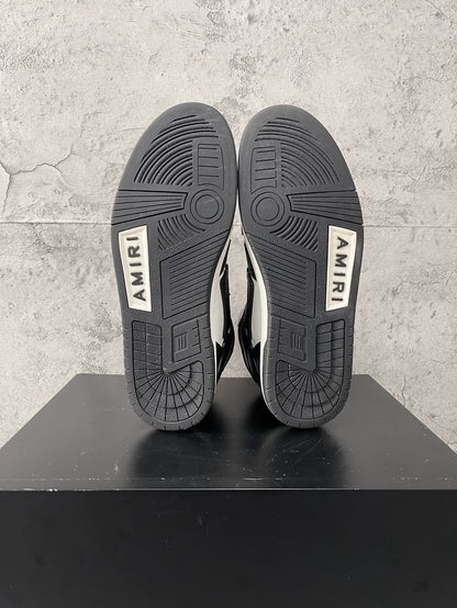 Amiri High-Top Skel-Toe Sneakers Black White-yf