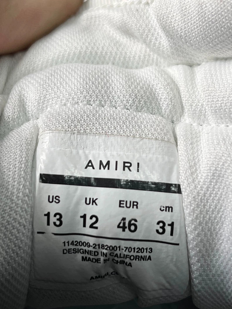 Amiri High-Top Skel-Toe Sneakers Black White-yf