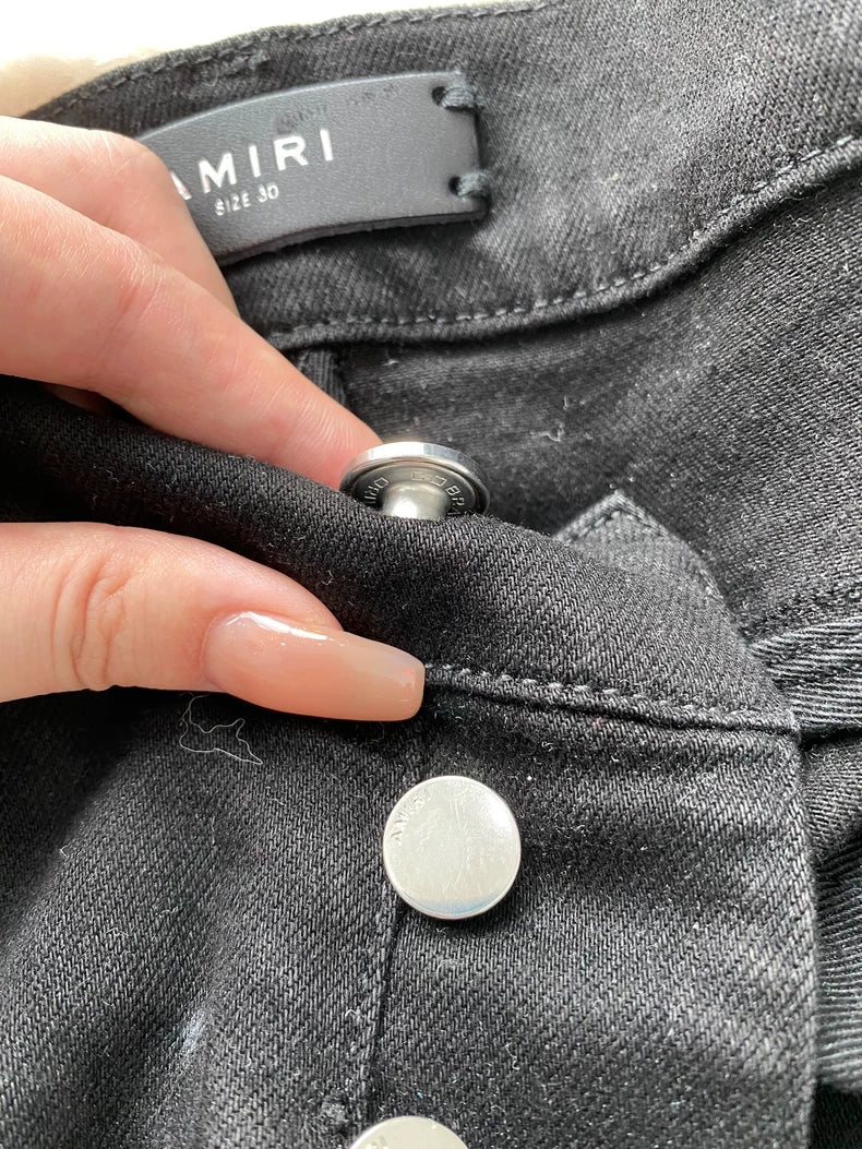 Amiri Black Diamond Patch MX1 Jeans