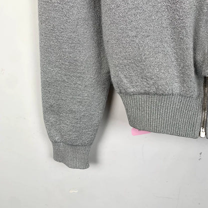 Grey Logo Hoodie Jacket by Prada