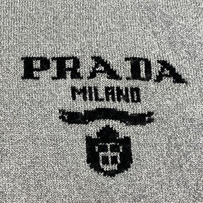 Grey Logo Hoodie Jacket by Prada