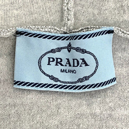Grey Logo Hoodie Jacket by Prada