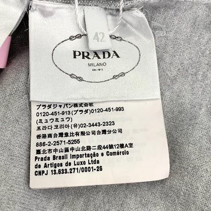 Grey Logo Hoodie Jacket by Prada