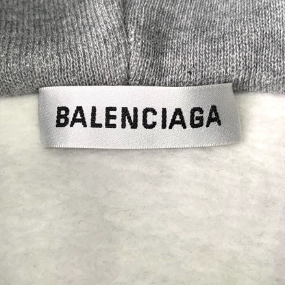 Balenciaga Grey Logo Hoodie with Drawstring
