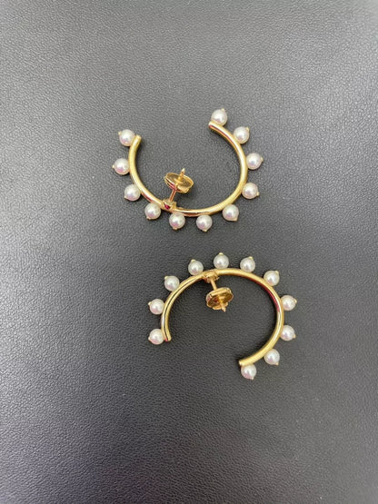 Hermes 18K Pearl Earrings