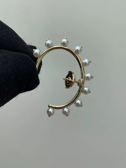 Hermes 18K Pearl Earrings