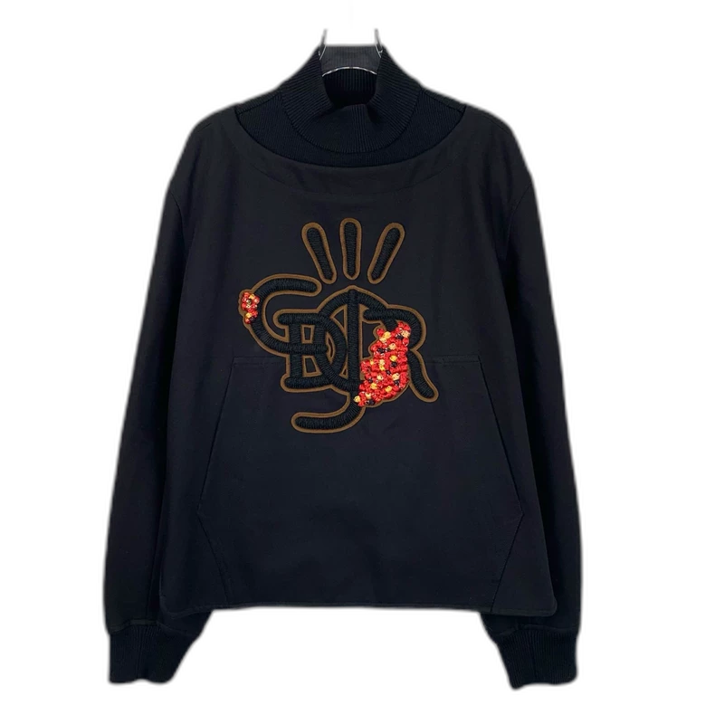 Dior x Travis Scott Black High Neck Sweatshirt
