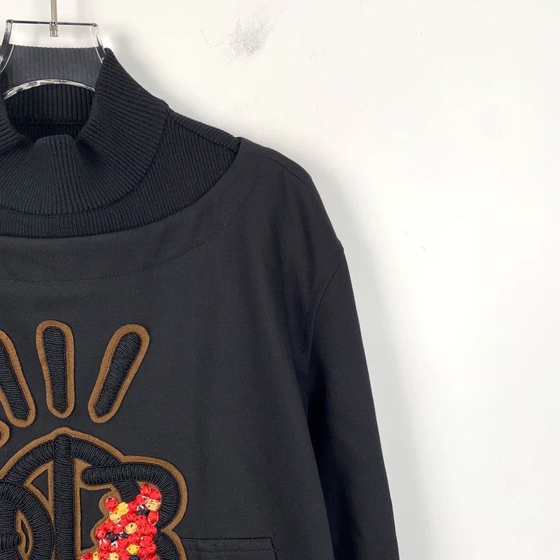 Dior x Travis Scott Black High Neck Sweatshirt