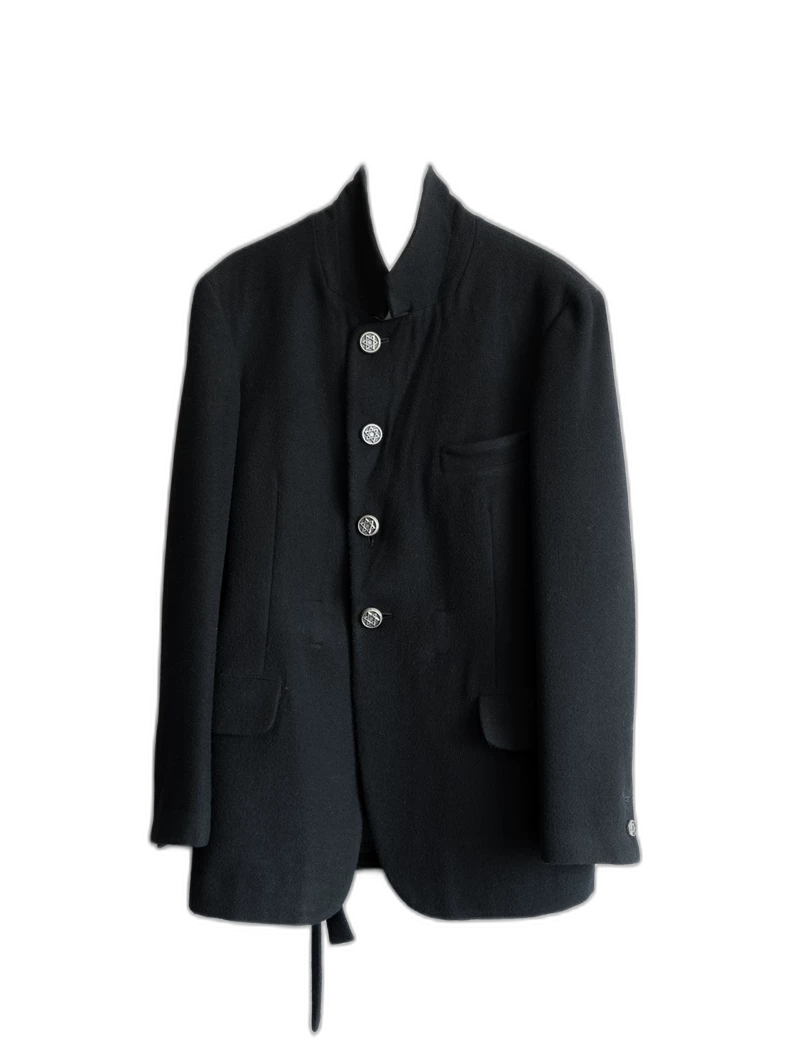 Yohji Yamamoto Black Jacket with Silver Buttons