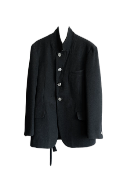 Yohji Yamamoto Black Jacket with Silver Buttons