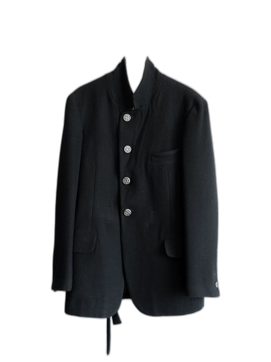 Yohji Yamamoto Black Jacket with Silver Buttons