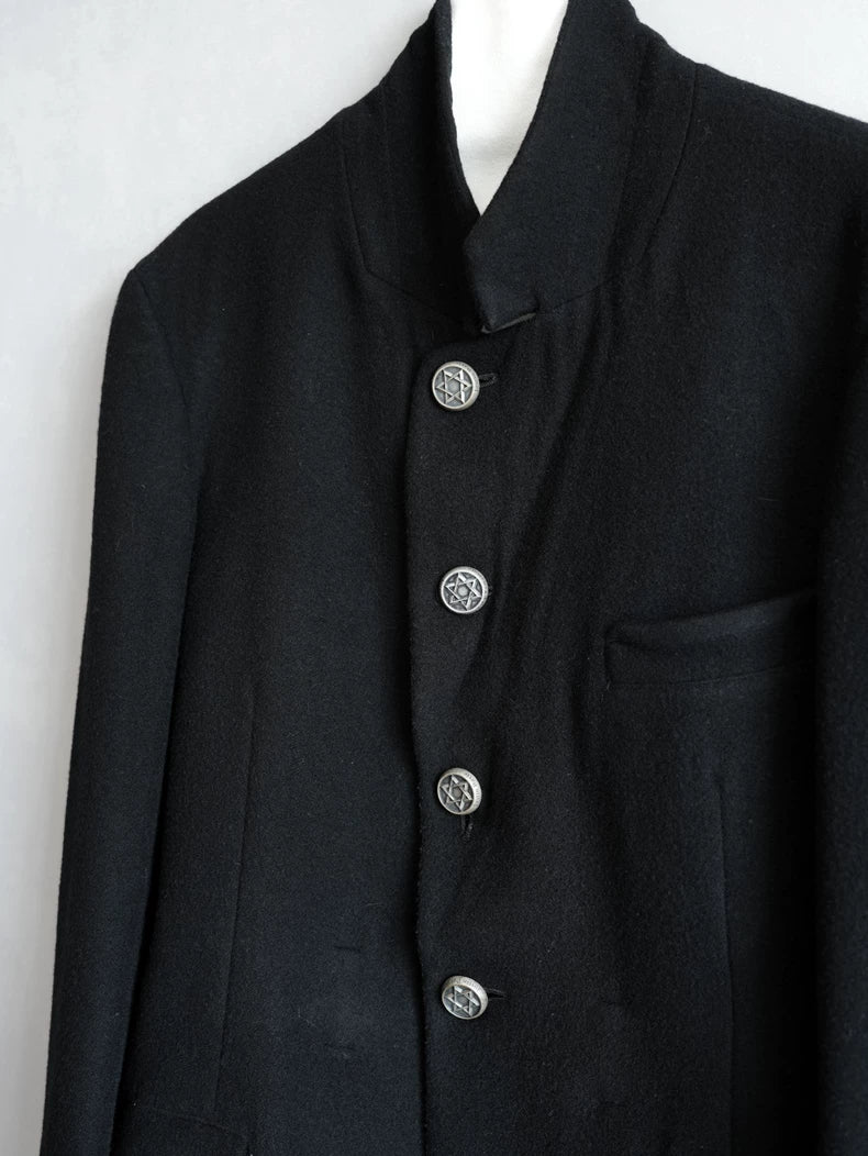 Yohji Yamamoto Black Jacket with Silver Buttons