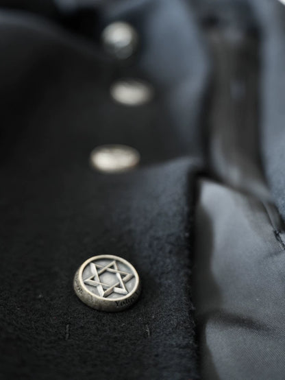 Yohji Yamamoto Black Jacket with Silver Buttons