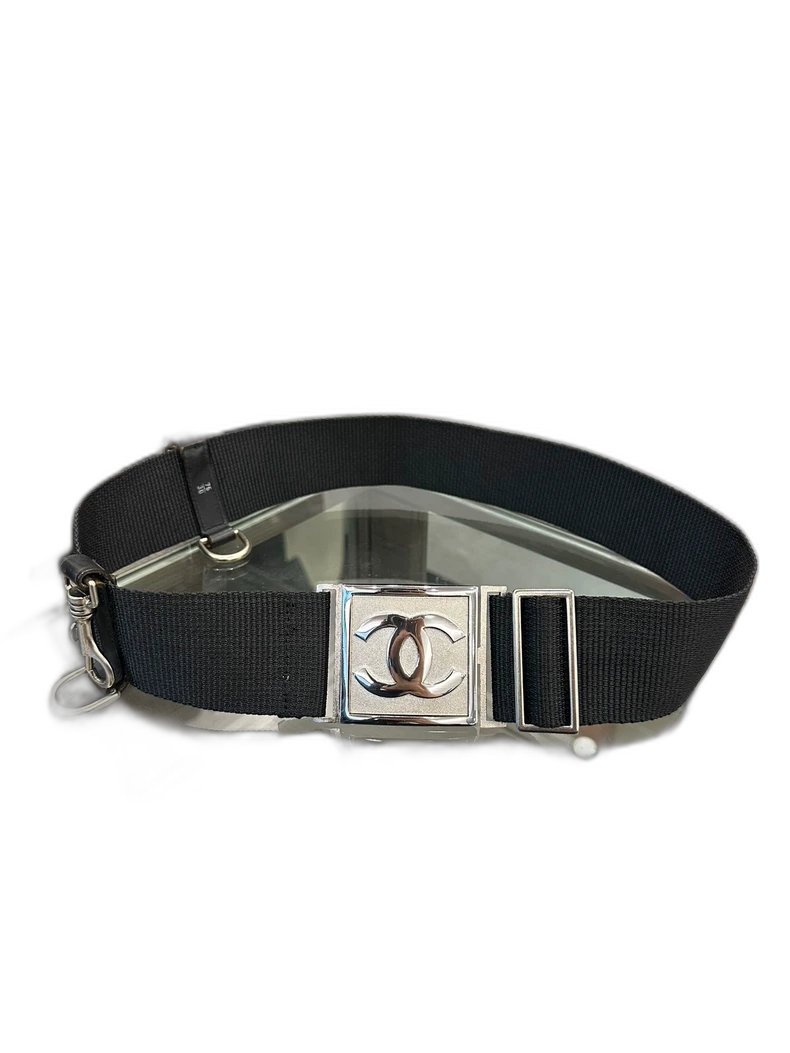 Classic Chanel Double C Black Belt