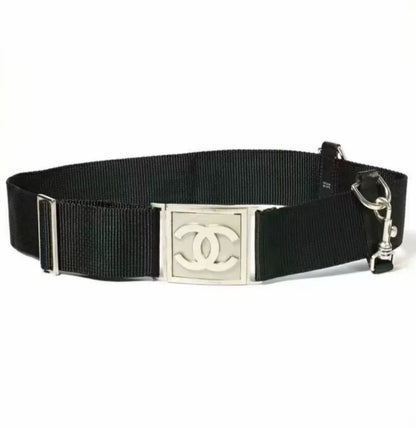 Classic Chanel Double C Black Belt