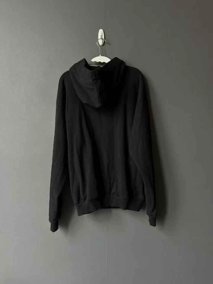 Celine Black Drawstring Lettered Hoodie