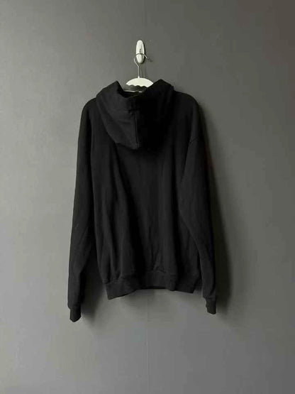 Celine Black Drawstring Lettered Hoodie