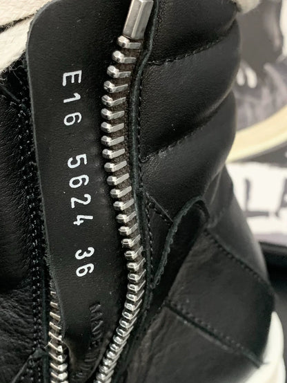 Rick Owens Geobasket Black and White Sneakers-yf