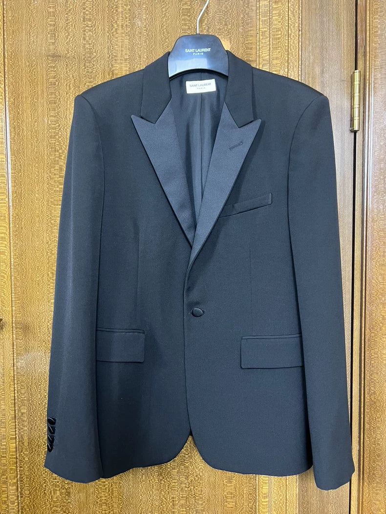 Saint Laurent Black Smoking Jacket
