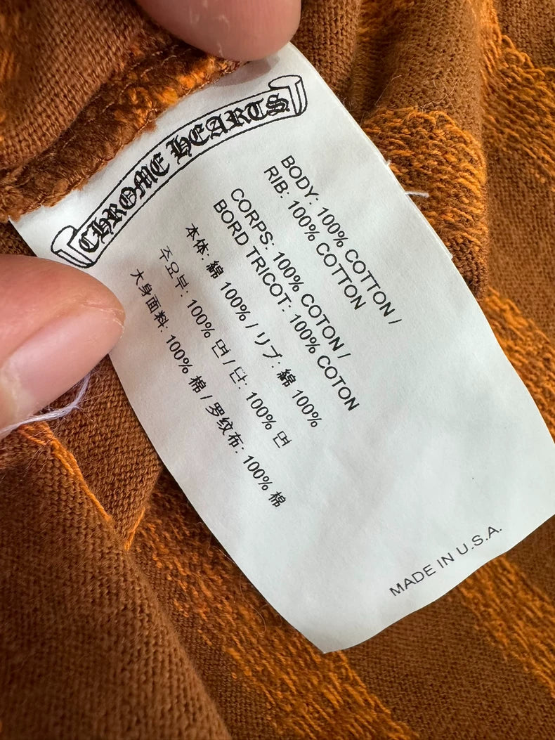 Chrome Hearts Brown Knit Long Sleeve Polo