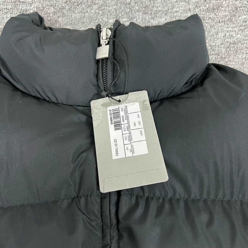 Balenciaga Tiger Embroidered Black Cotton Coat