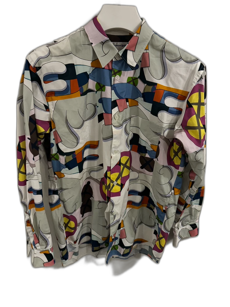 KAWS CDG Collaborative Button-Up Shirt